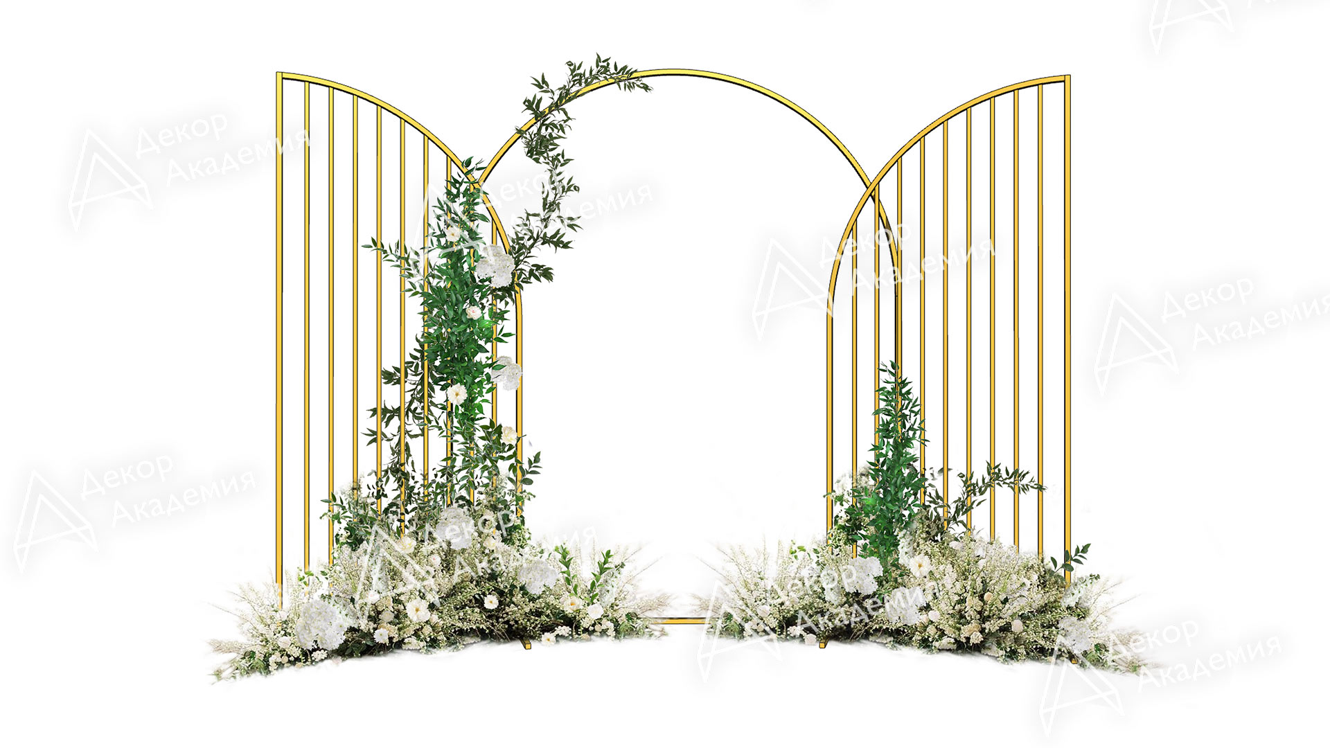 Декор элегантной свадебной арки. Готовое решение.